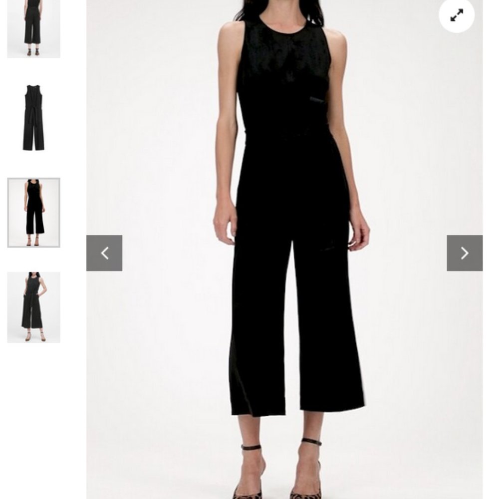 Banana Republic Vegan Faux Suede Wide-Let Jumpsuit 10p